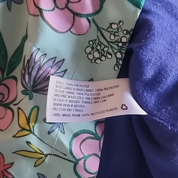 🌺3/$20 Cat & Jack Jacket Mint Pink Floral Zip Up Toddler Girl 12 Months - Picture 7 of 8